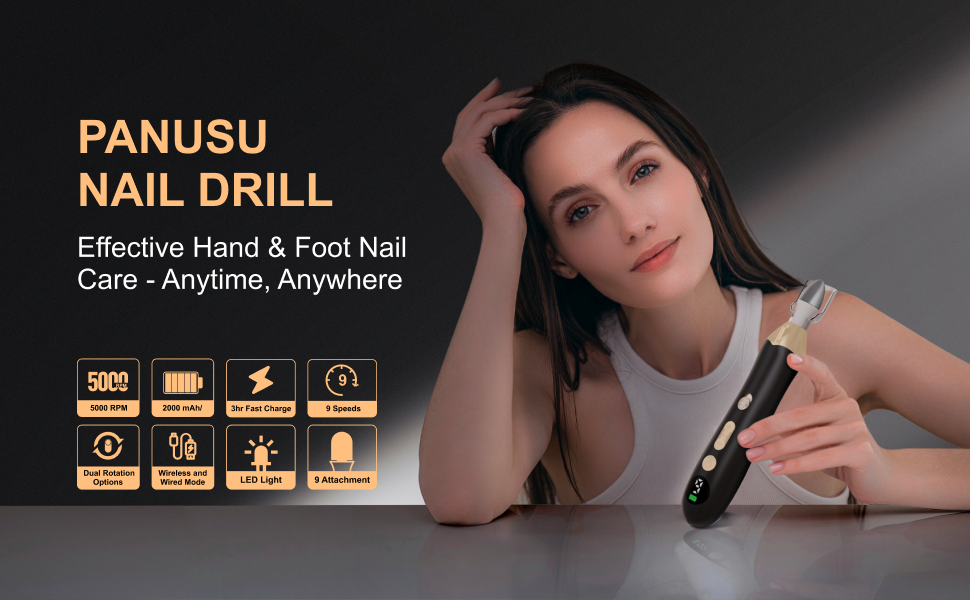 Nail Drill Set Manicure Pedicure Cordless