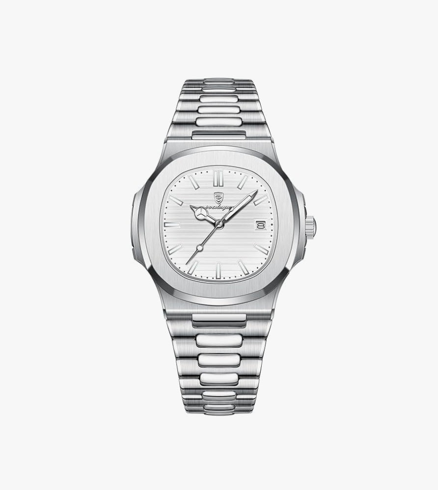 BESTKANG Men Quartz Movement Watch, Waterproof Luminous - WHITE