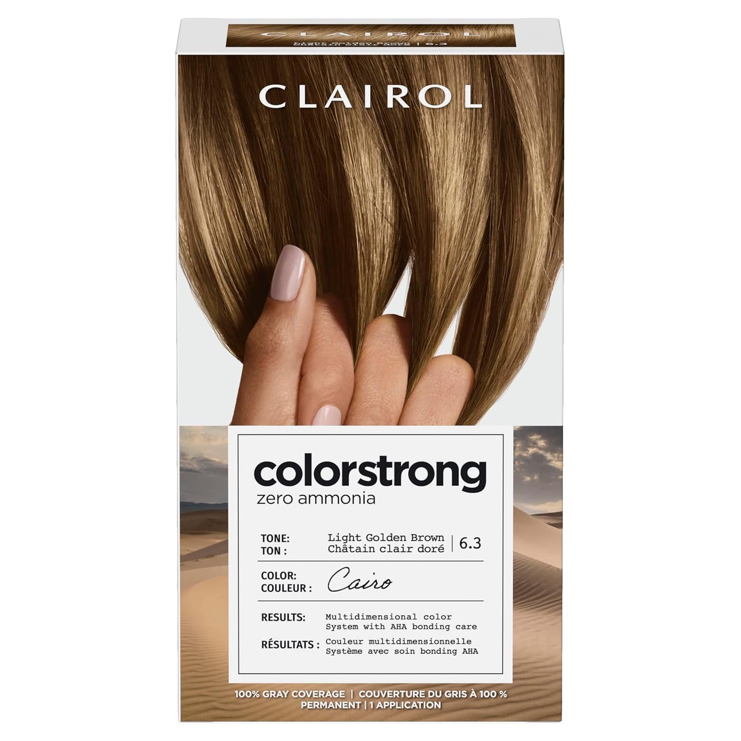 Clairol ColorStrong Permanent Zero Ammonia Hair Dye, 6.3 Light Golden Brown