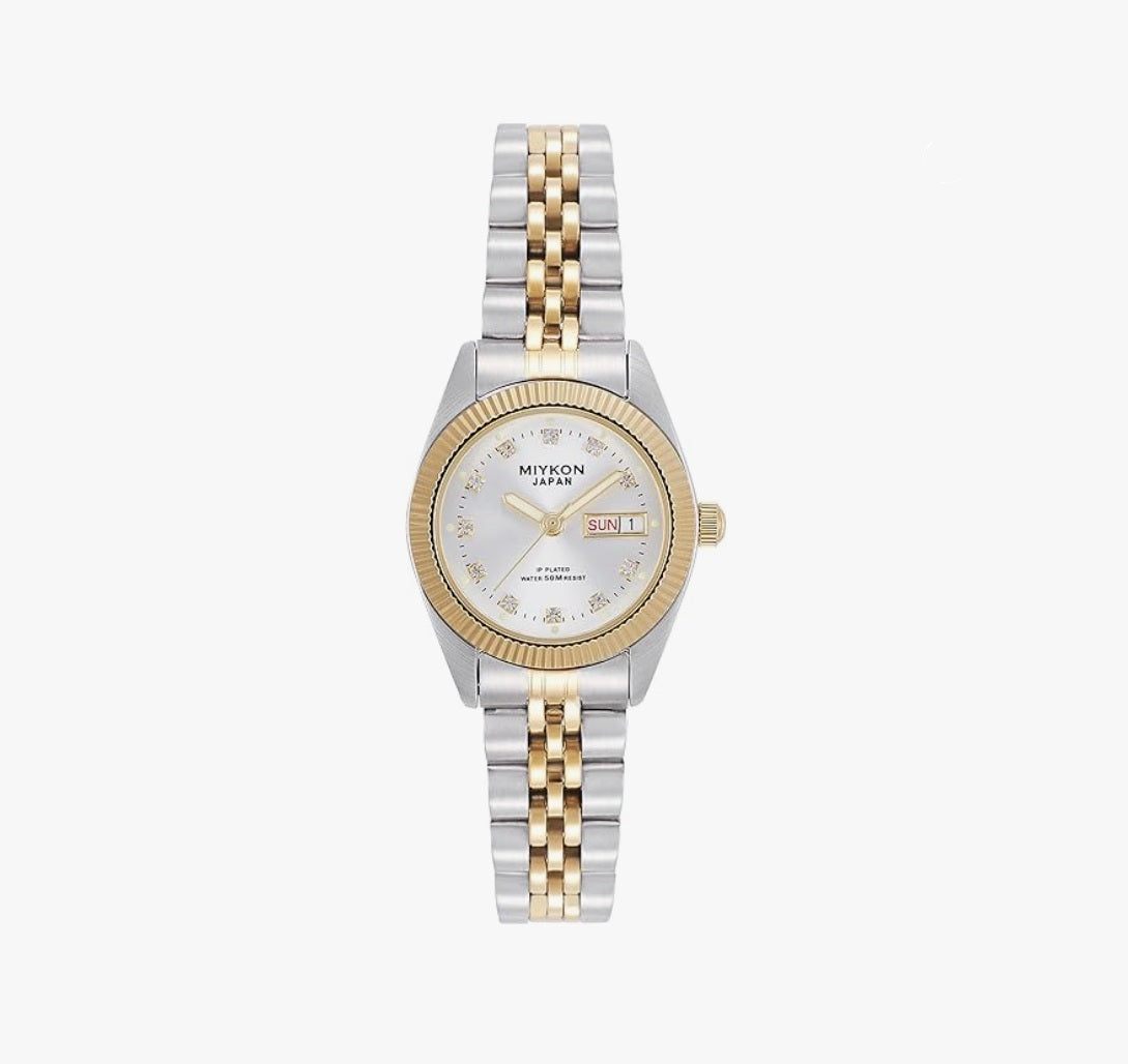 Miykon Silver and Gold Watches for Women 26mm Watch - Gold / Silver