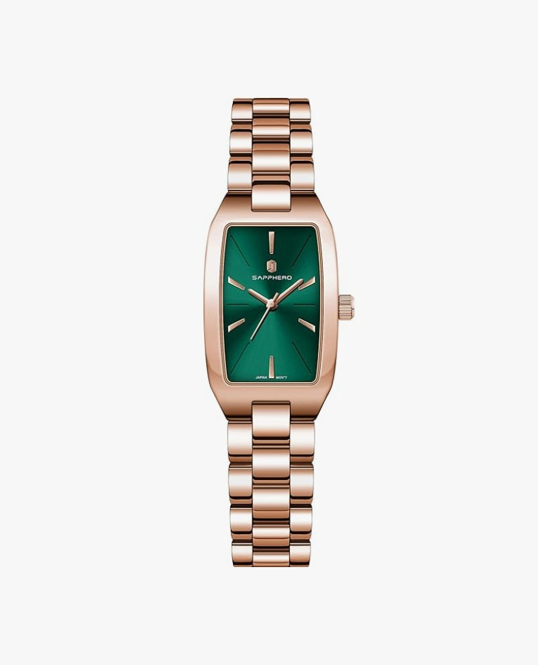 SAPPHERO Watches for Women Luxury Bracelet Stainless Steel - GoldGreen