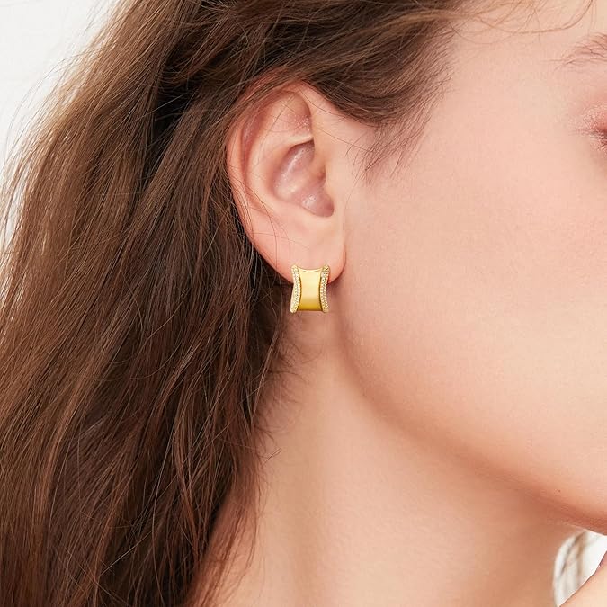 Gold Hoop Earrings for Women Simple and Elegant