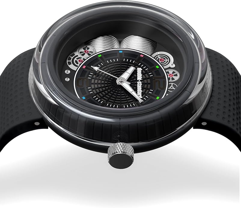 doublÉ-Standard É-CLAT Fashion Watch for Men & Women - BLACK