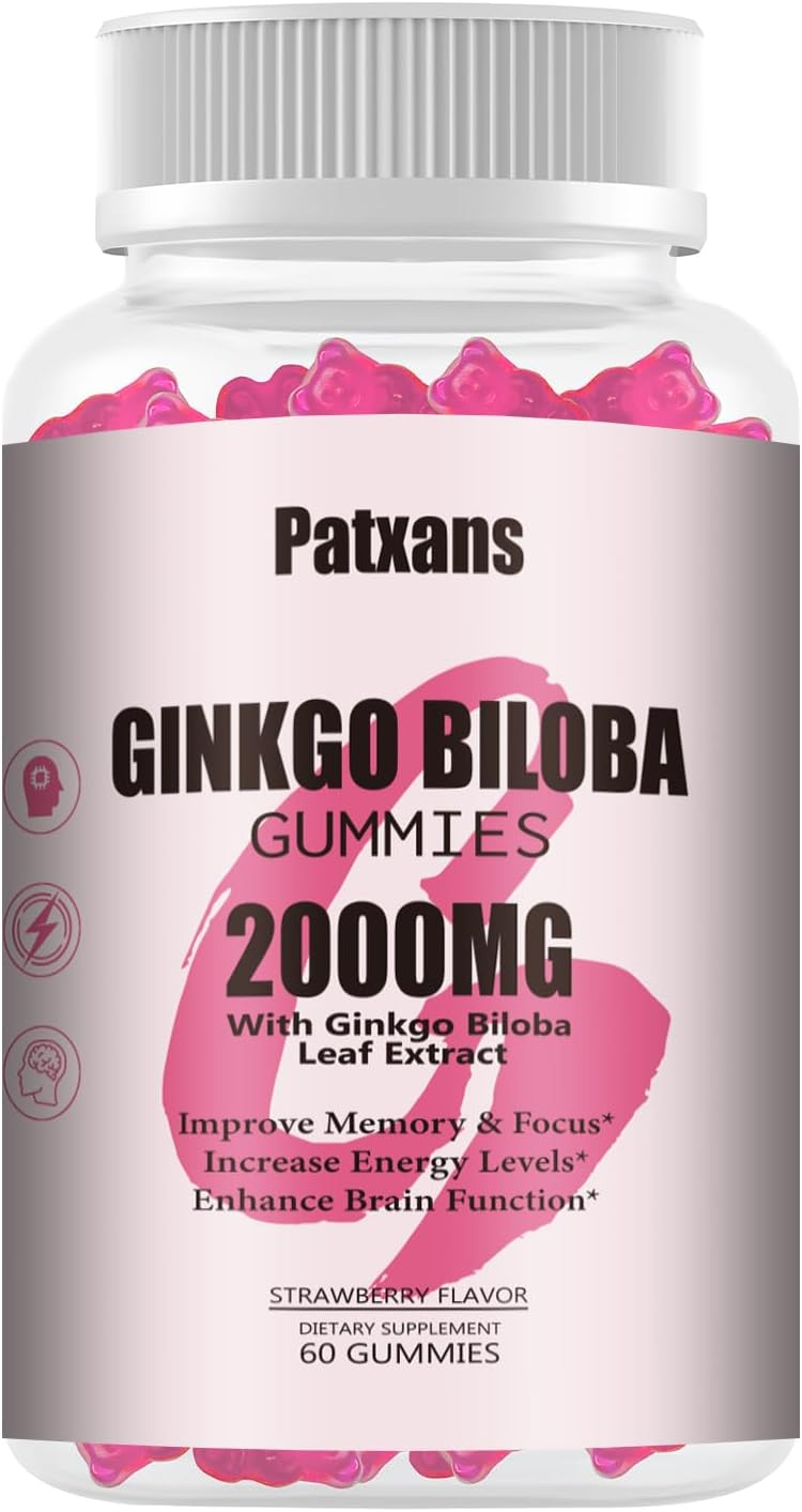 Ginkgo Biloba Gummies, 2000mg (60 pcs)