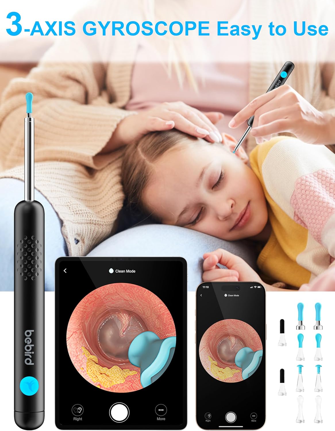 BEBIRD Ear Wax Removal Tool Camera with HD Visual Otoscope