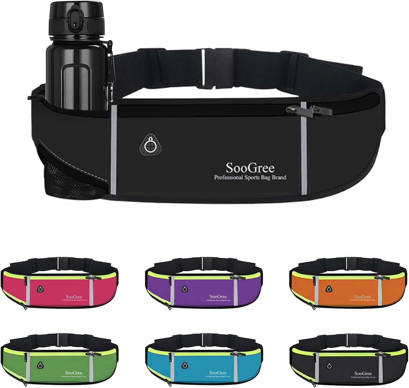 Fanny Packs, Running Belt Pack - BLACK