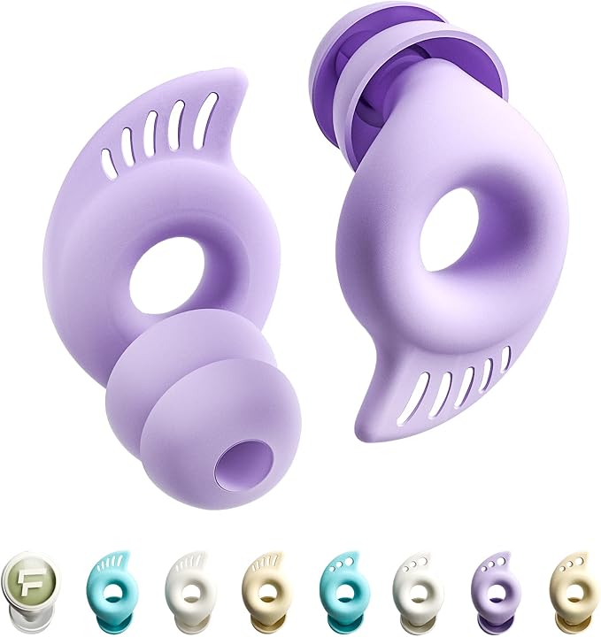 Ear Plugs for Concerts, Noise Reduction, Comfortable Sleep - Purple