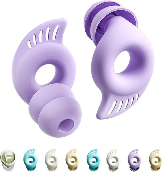 Ear Plugs for Concerts, Noise Reduction, Comfortable Sleep - Purple
