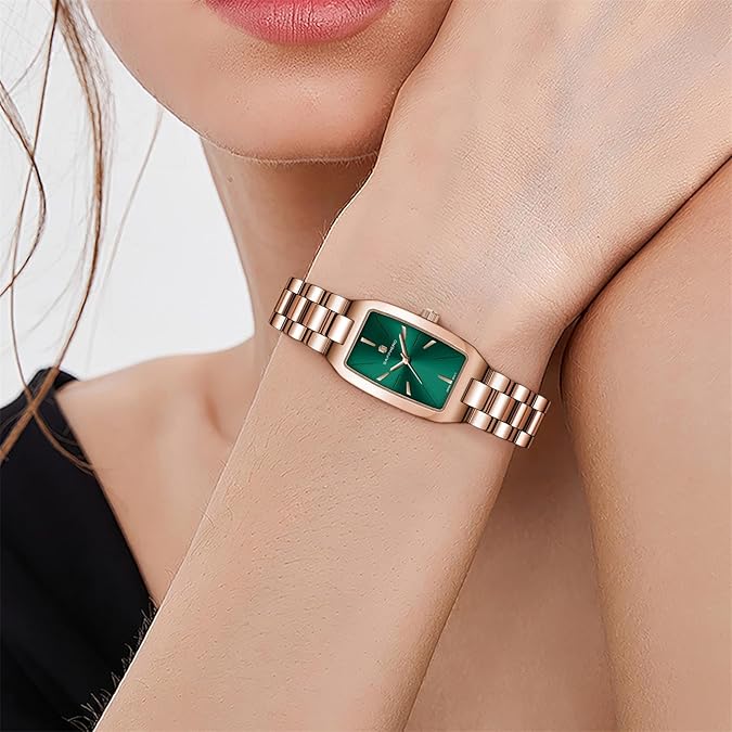 SAPPHERO Watches for Women Luxury Bracelet Stainless Steel - GoldGreen
