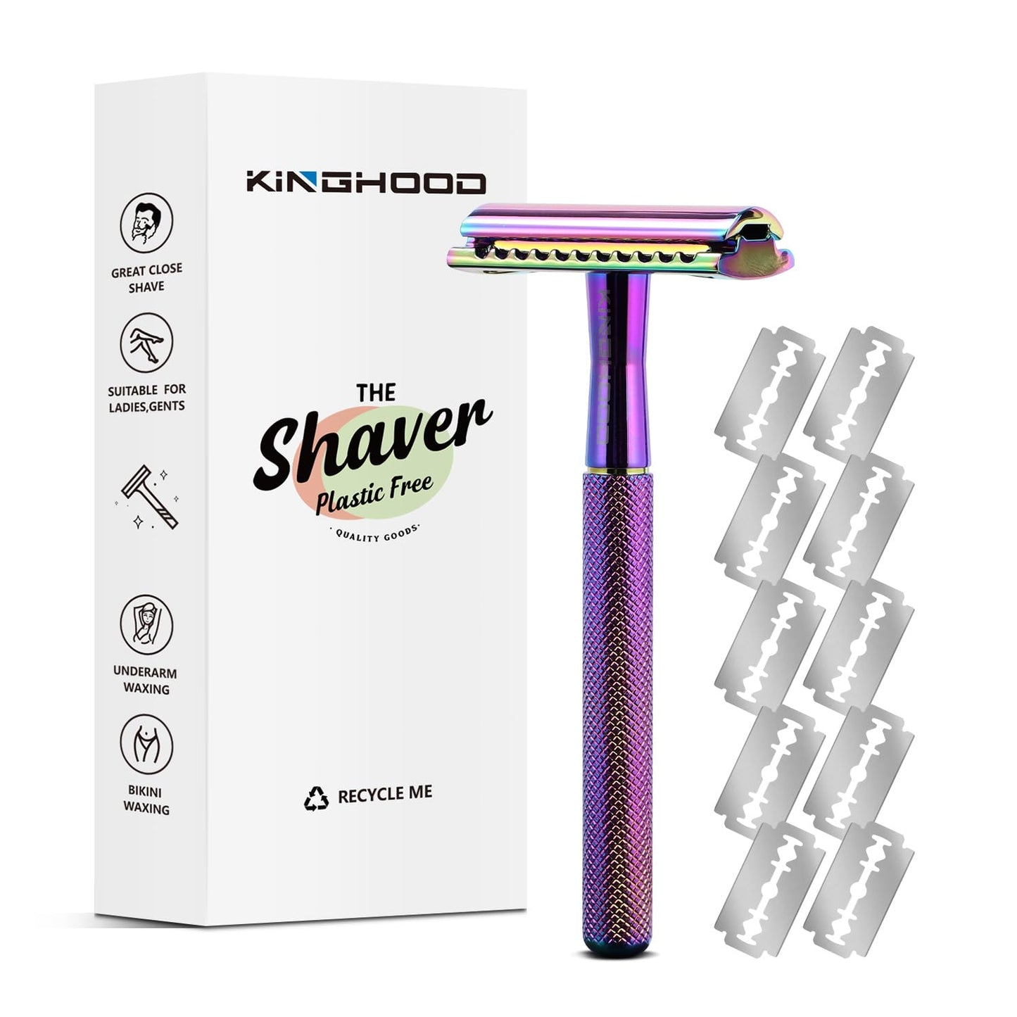 Safety Razor Single Blade with 10 Double Edge Blade