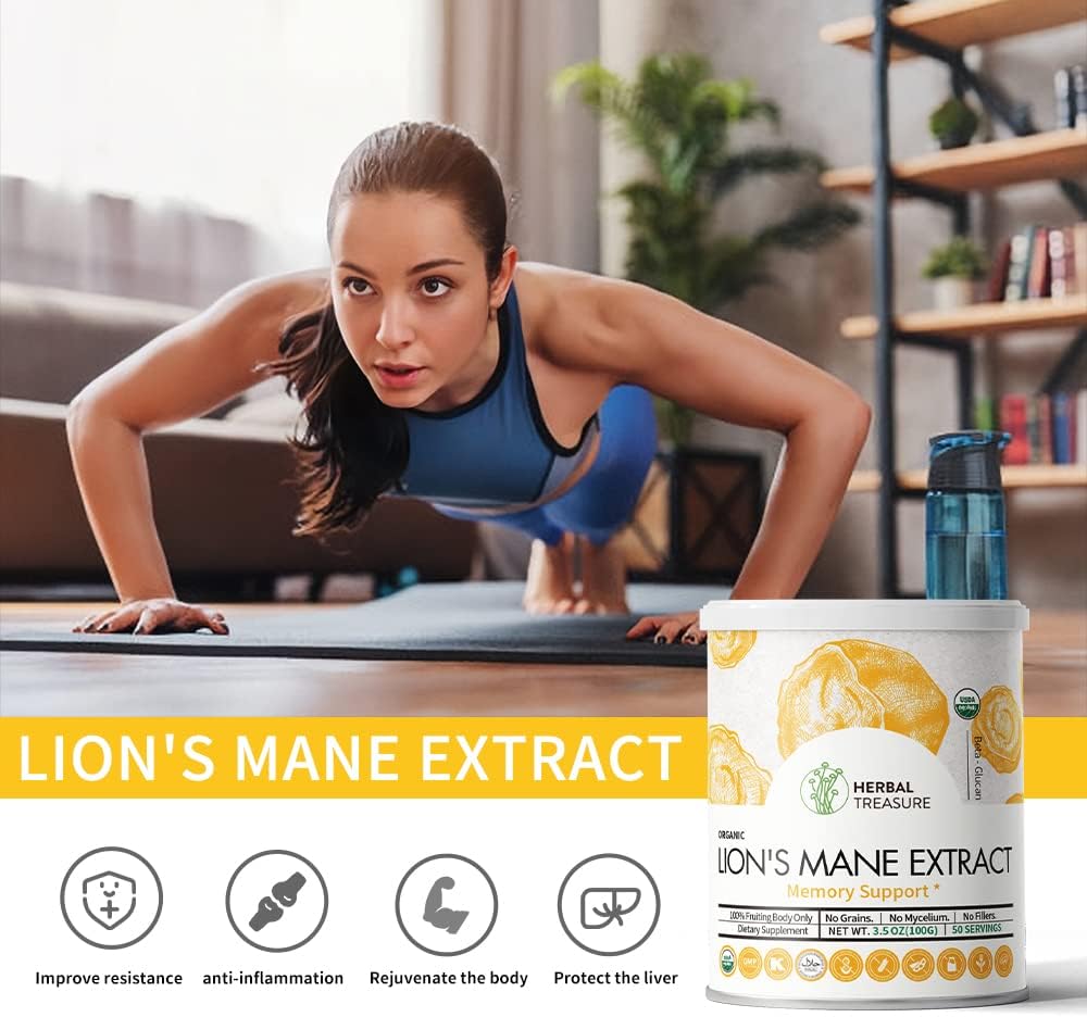 Organic Lion's Mane, Non-GMO and Gluten-Free Supplements
