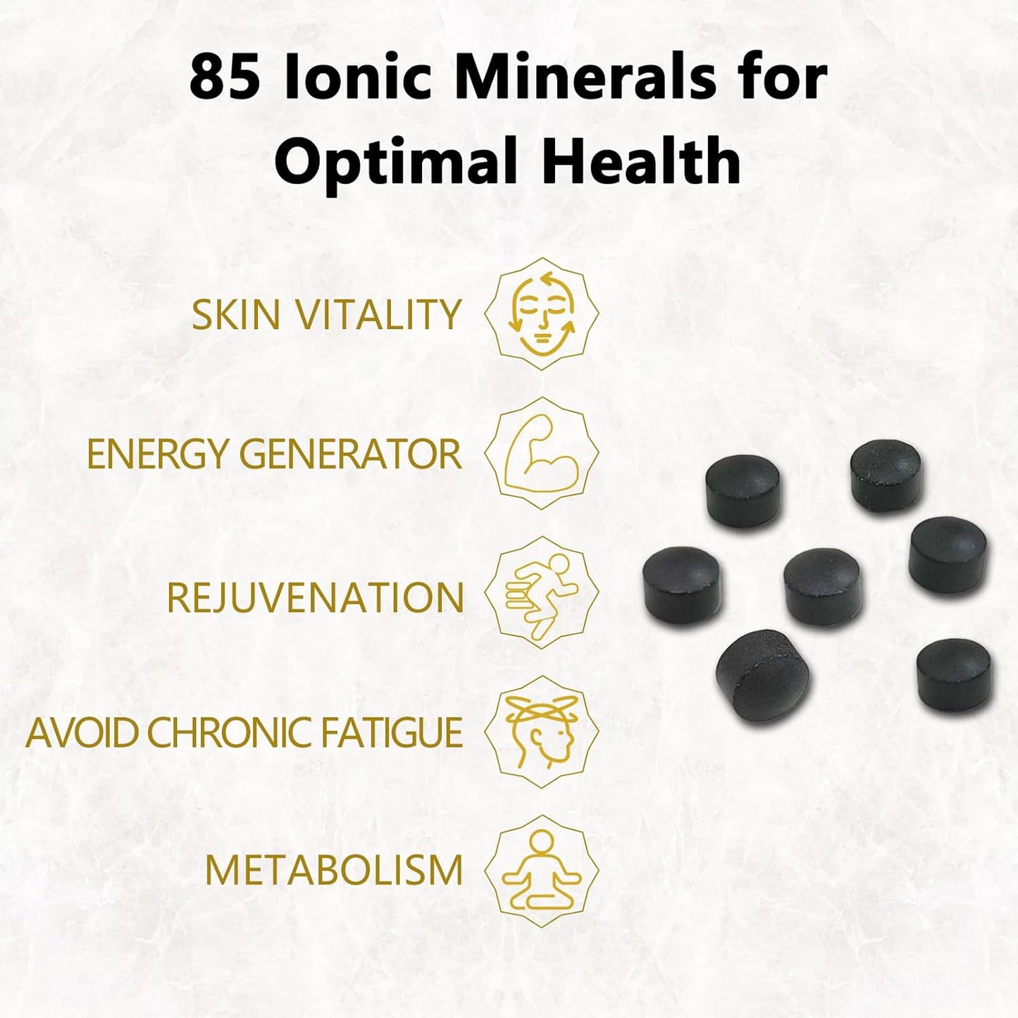 Pure Shilajit Tablets, Organic Shilajit - 120 tablets