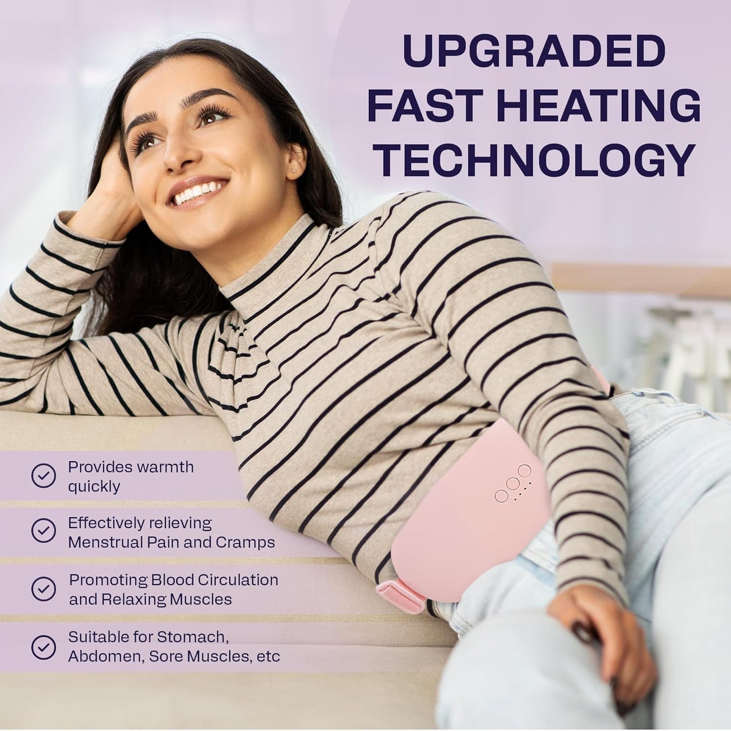 Heating Pad for Cramps | Period, Menstrual Heating Pad Cordless