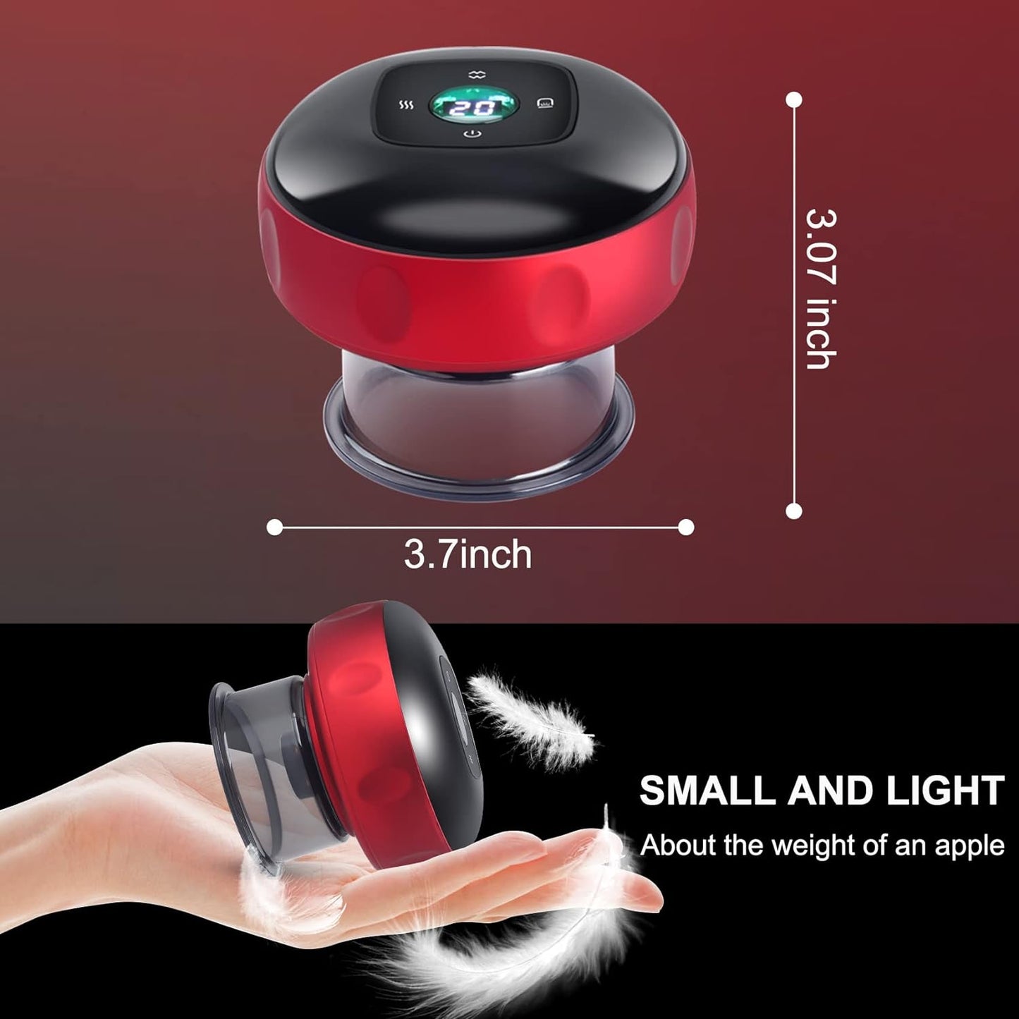 Electric Cupping Massager Device, Improves Blood Circulation