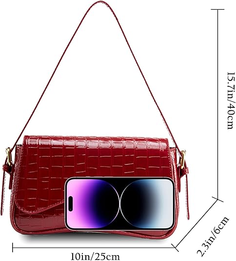 Shoulder Bags, Crossbody Purses for Women Vegan Leather - Red