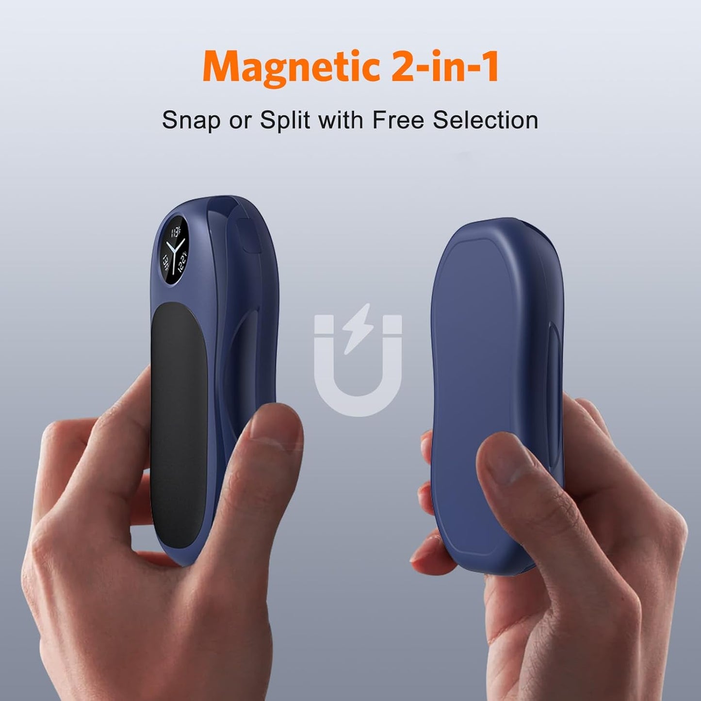 Hand Warmers Rechargeable 2 Pack: 6000mAh Portable - BLUE