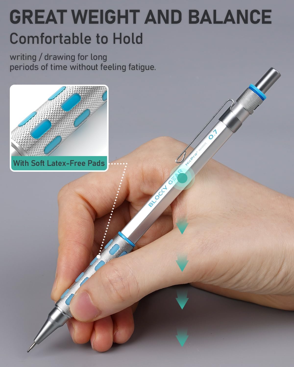 Nicpro 36PCS Blocky Gear Mechanical Pencil Set with Case