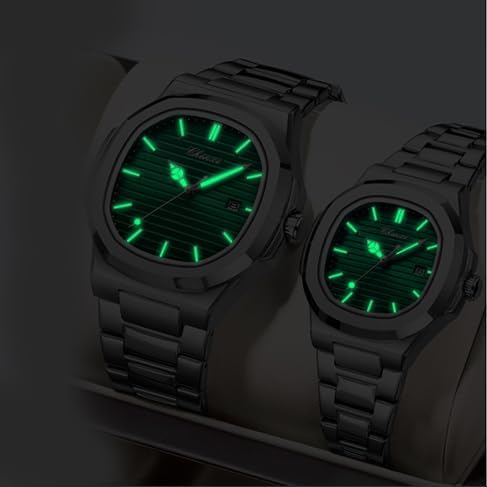 Men's Luxury Stainless Steel Watch, Elegant 40mm Analog Quartz
