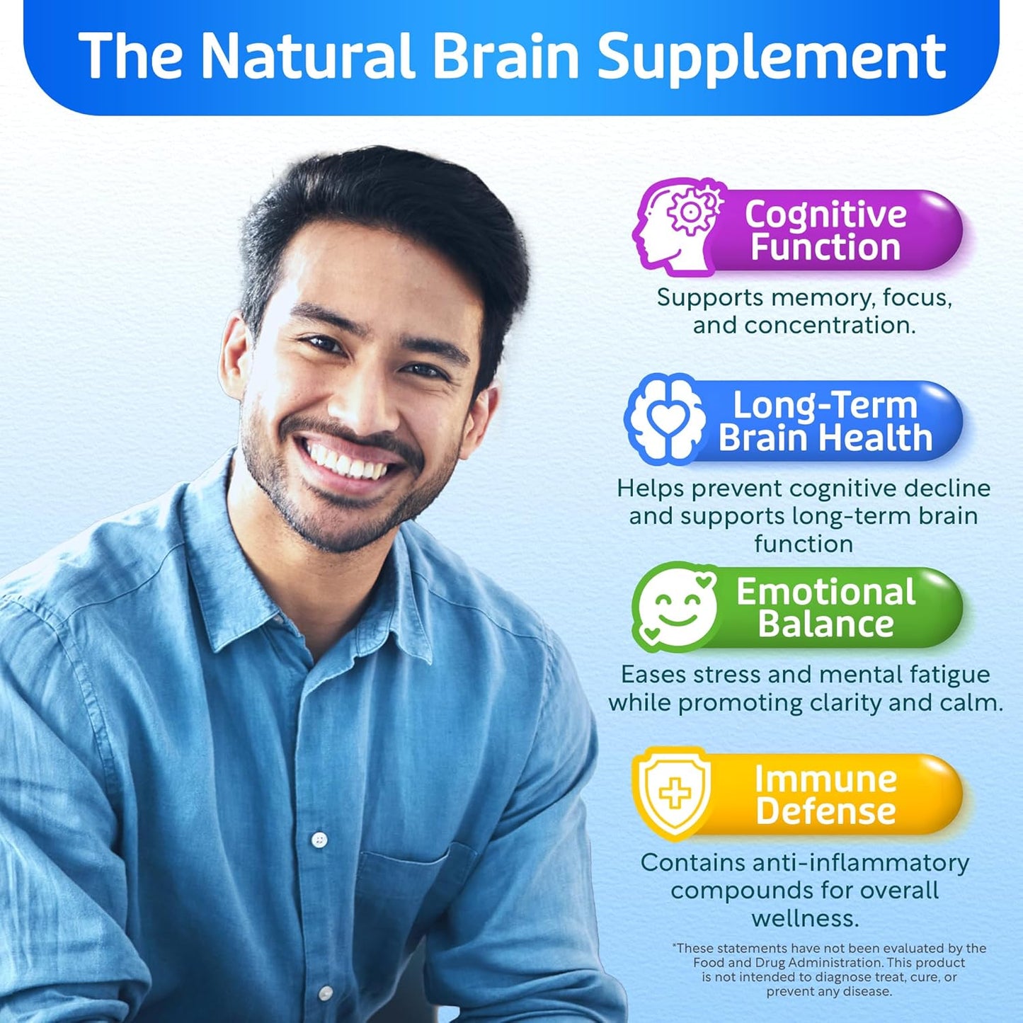 Lion's Mane Brain Nootropic for Energy, Focus, Overall Wellness, & Immune Support