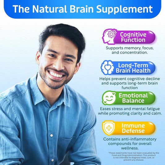Lion's Mane Brain Nootropic for Energy, Focus, Overall Wellness, & Immune Support