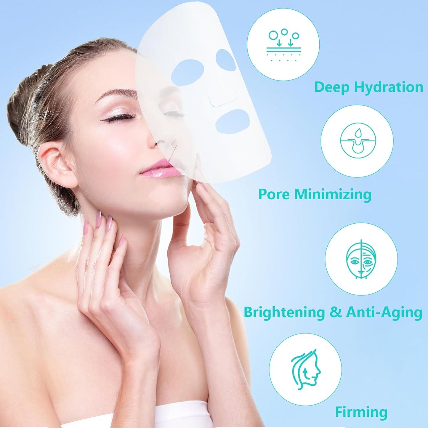 Facial Masks for Face Skincare Natural Ingredients (5 pcs)