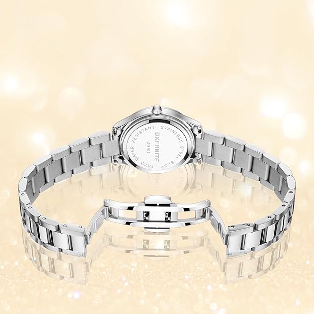 Women's quartz watch , Waterproof , Stainless Steel, 28mm