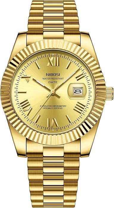 Watch for Men Analog Quartz Stainless Steel 40mm - GOLD