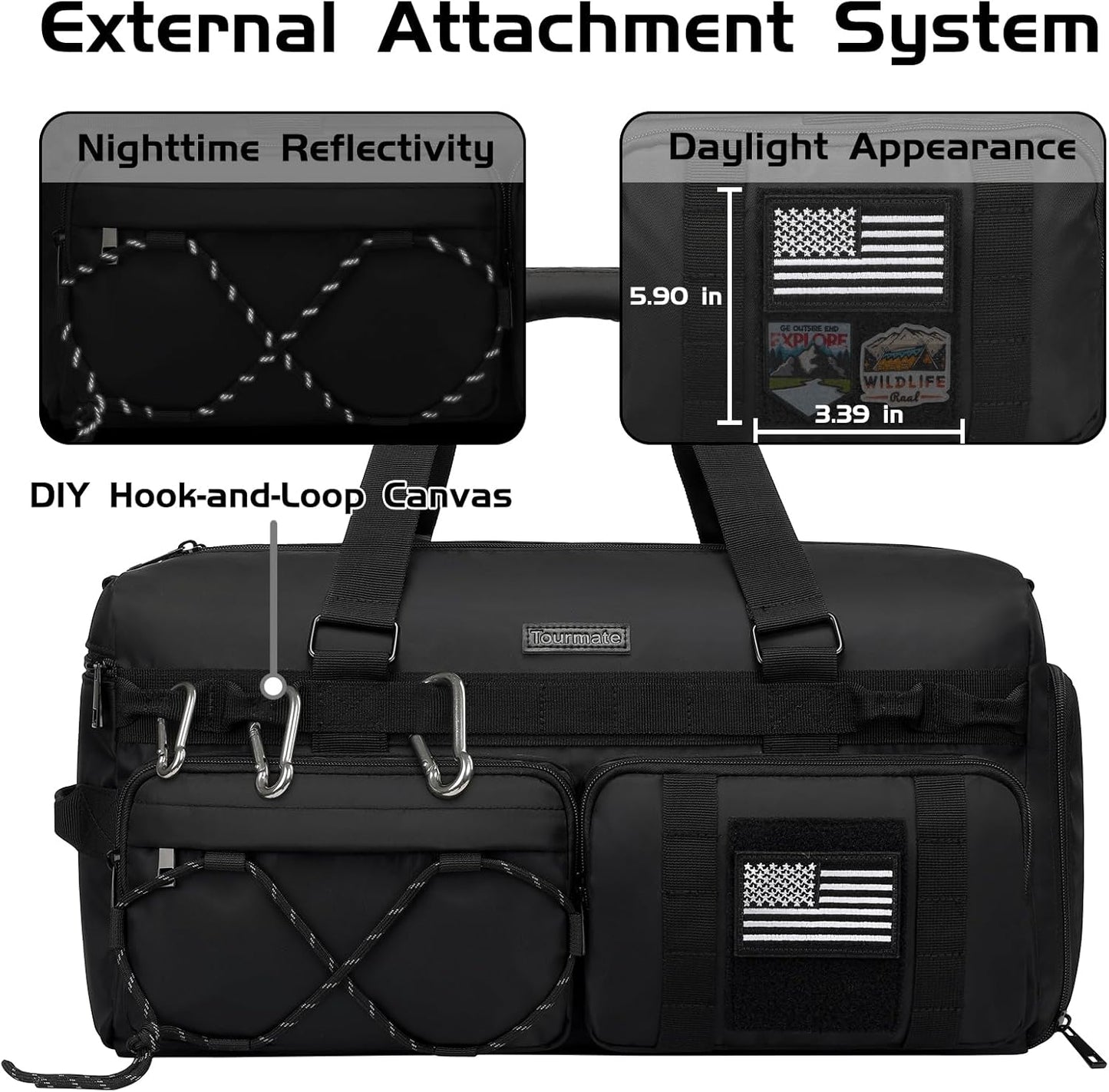 Gym Bag with Ventilated Shoe Compartment - 26L Water-Resistant