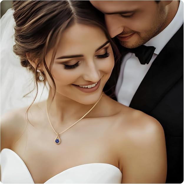 Women Sterling Silver Dainty Infinity Necklace Birthstone - May