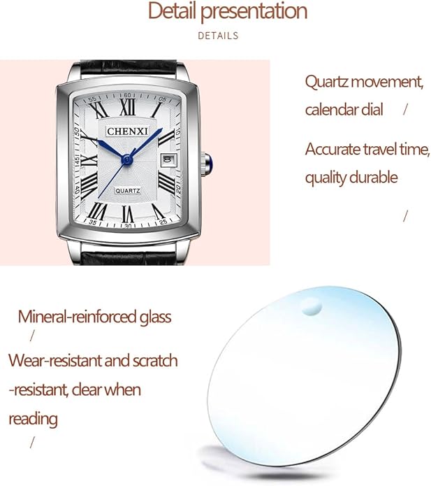 Elegant Women's Watch, Roman Numerals & Date Display