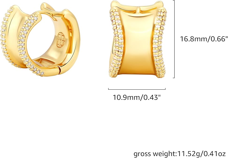 Gold Hoop Earrings for Women Simple and Elegant