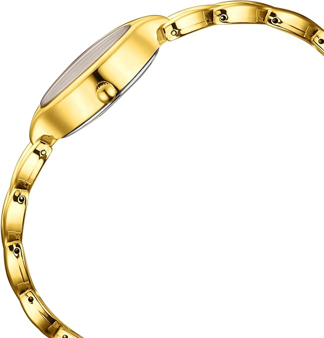 Women's Oval Bracelet Quartz Watch - Gold / Black
