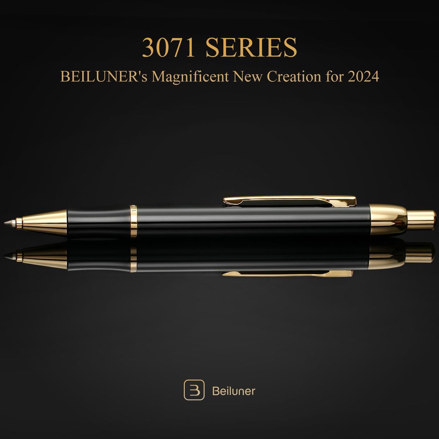 BEILUNER Luxury Gel Pen with 24K Gold Electroplating Finish