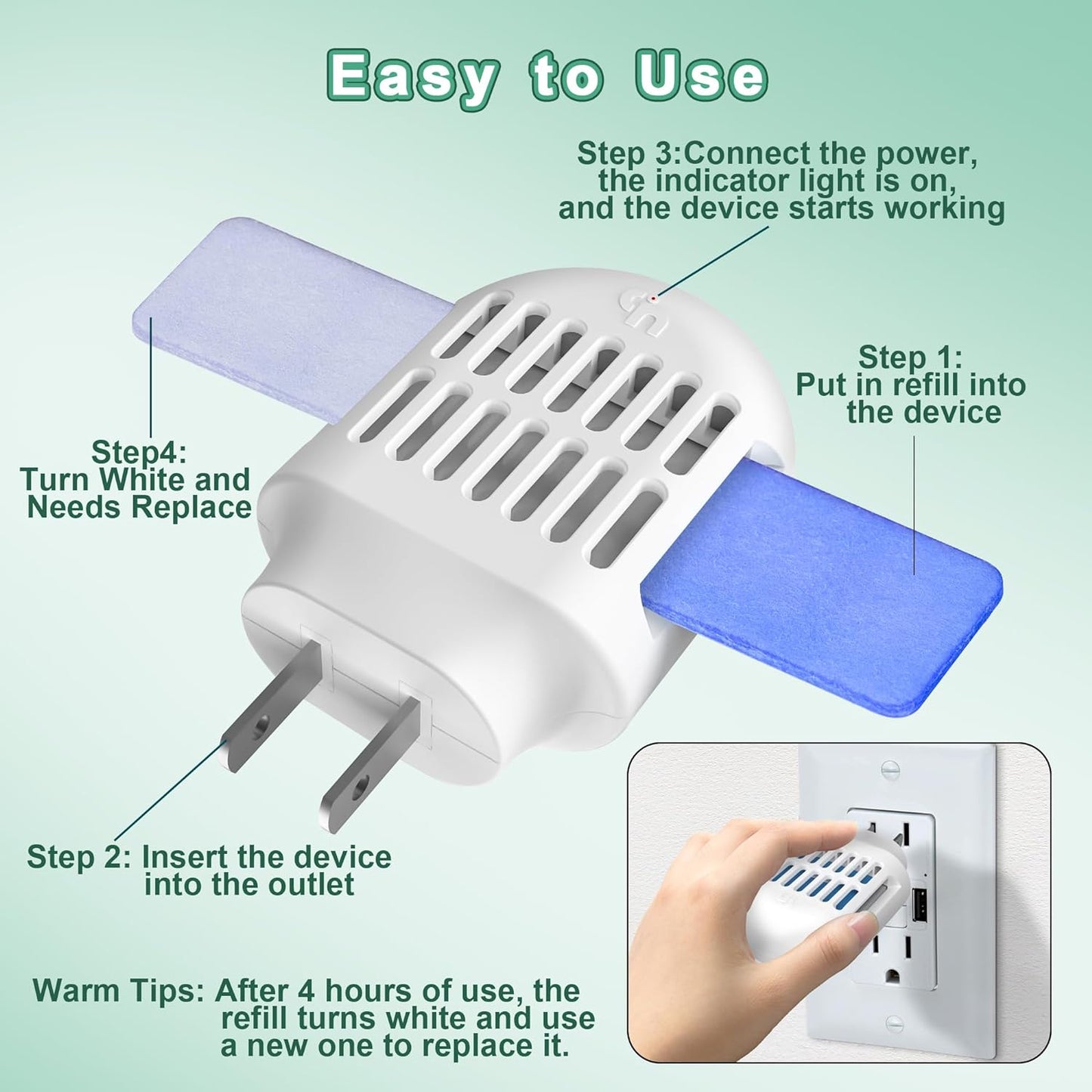 Mosquito Repellent Indoor Use, Includes Refills.