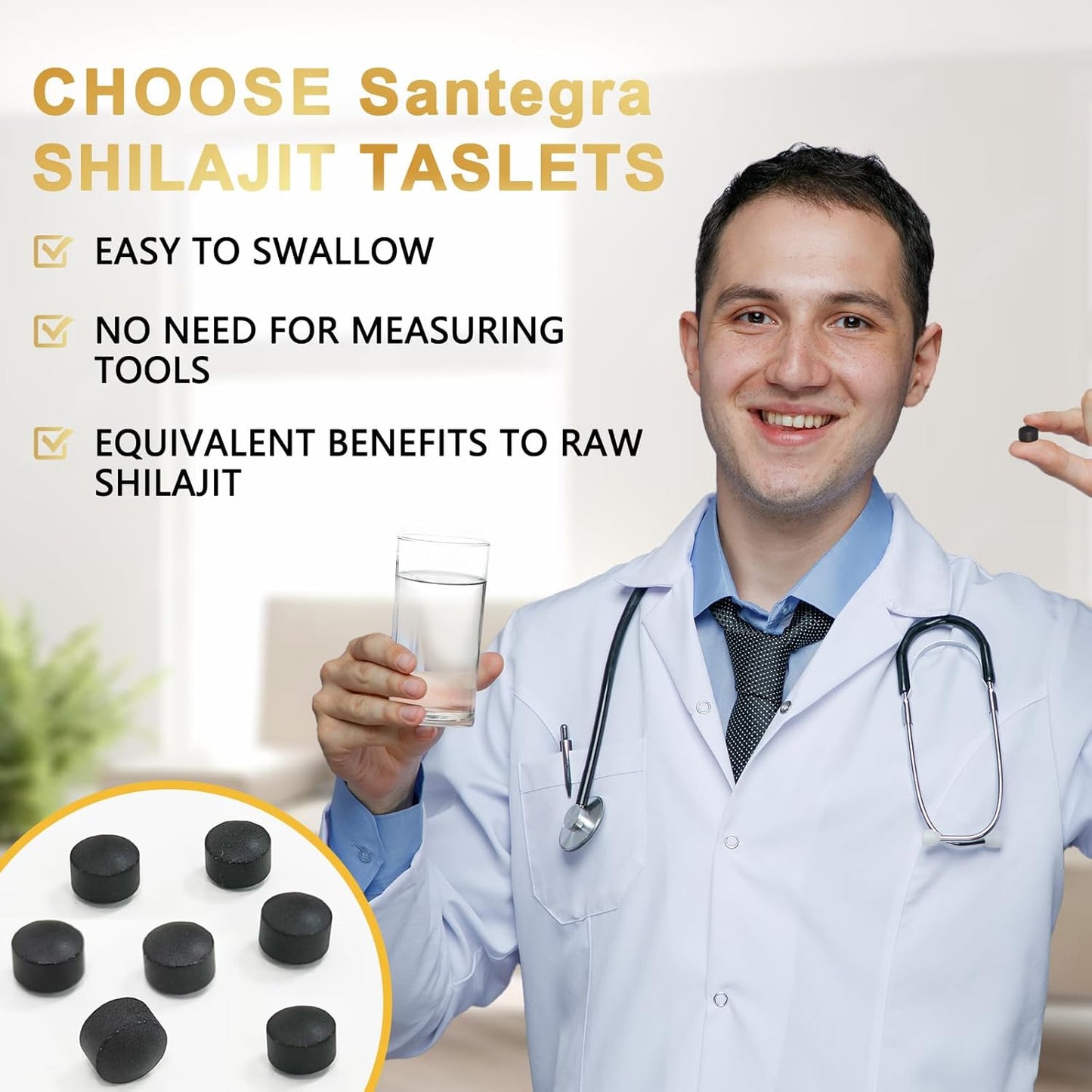 Pure Shilajit Tablets, Organic Shilajit - 120 tablets