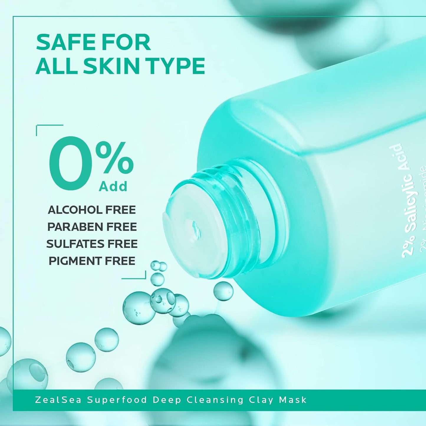Face Toner - 2% Salicylic Acid- 2% Niacinamide - BHA Liquid Exfoliant -ZealSea
