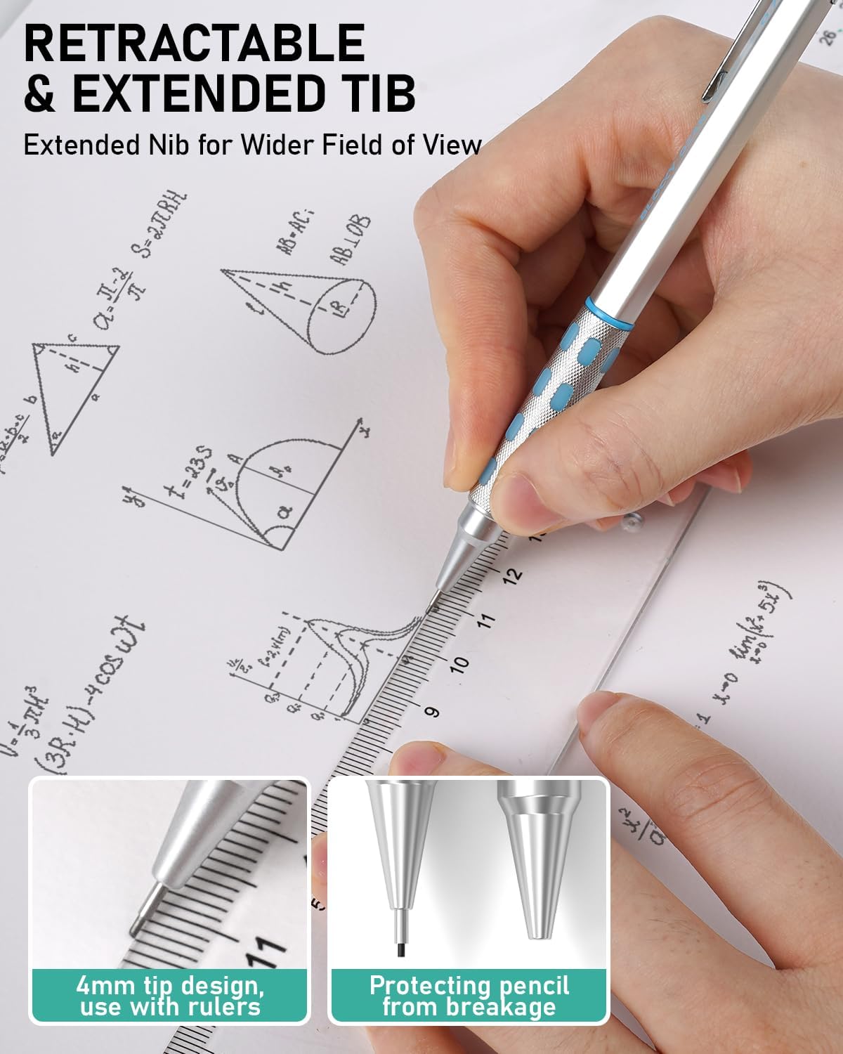 Nicpro 36PCS Blocky Gear Mechanical Pencil Set with Case