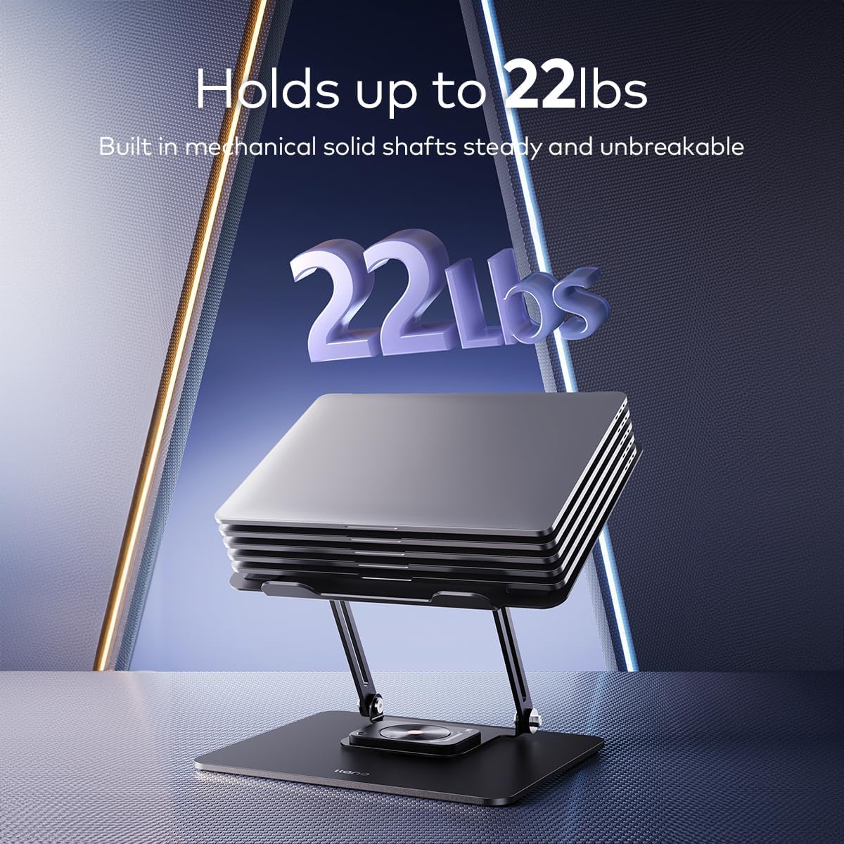 Laptop Stand for Desk, Laptop Riser with 360° Rotating Base