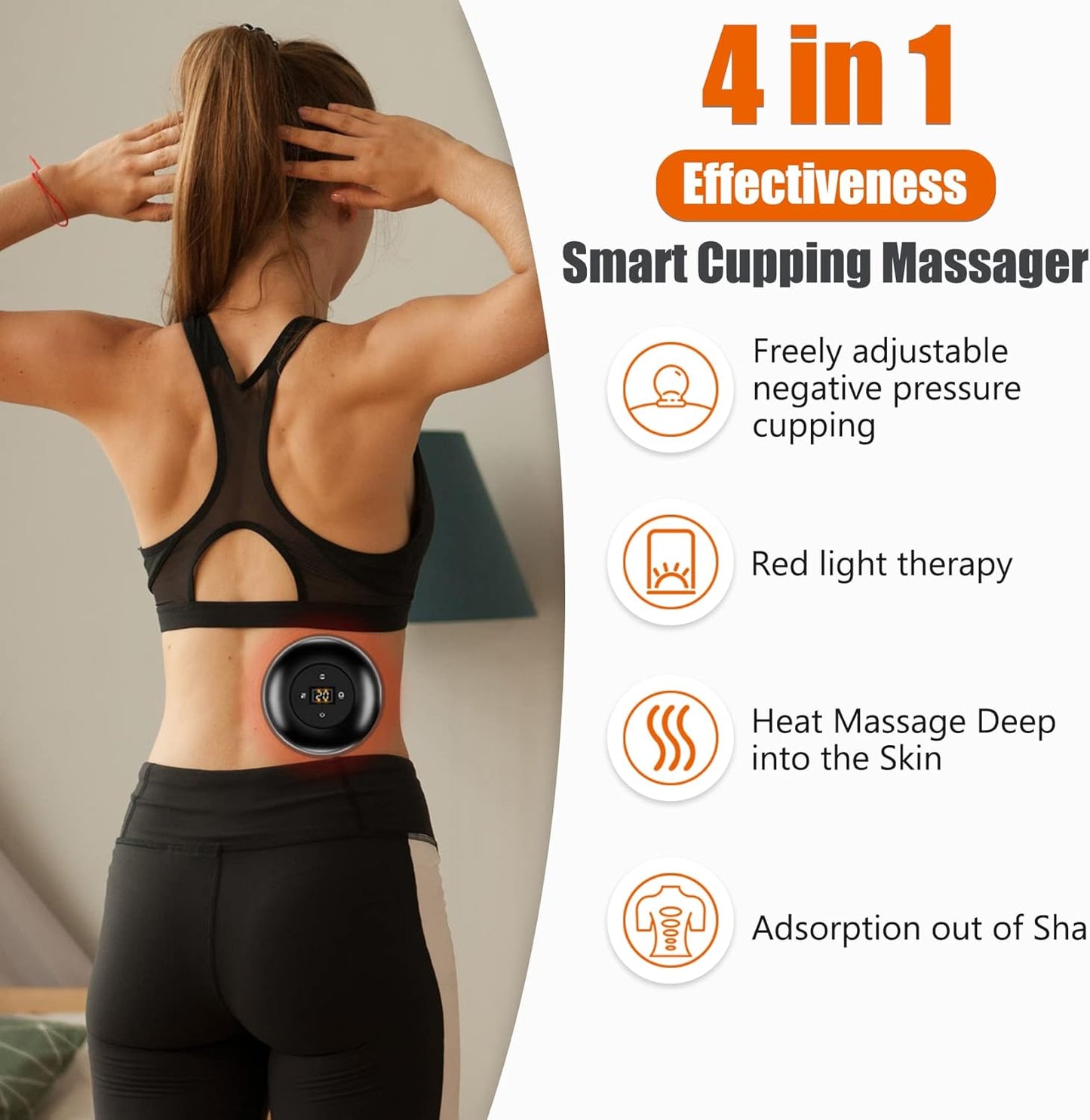 Electric Cupping Massager Device, Improves Blood Circulation