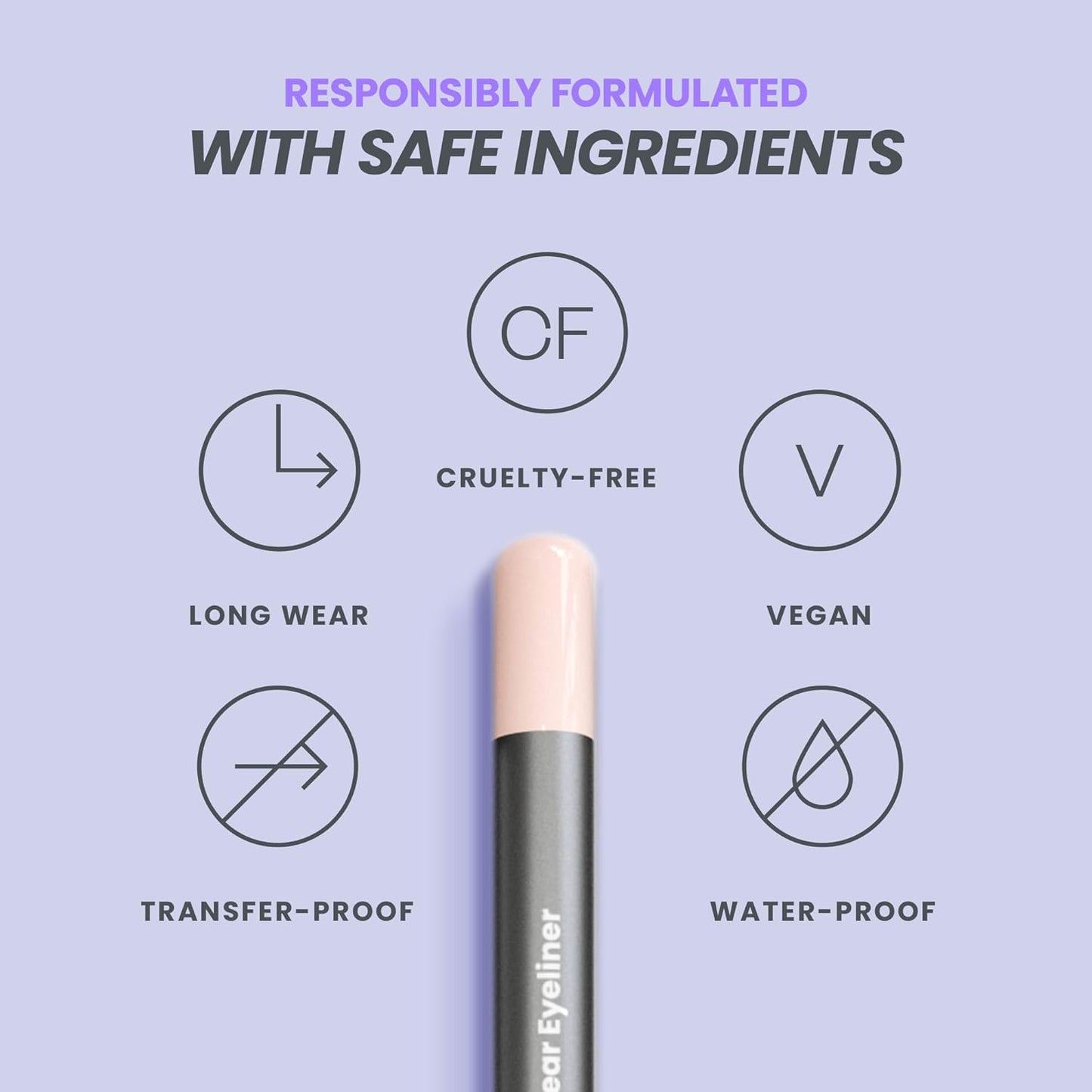 Wonderskin 1440 Longwear Pink Eyeliner Pencil with Sharpener - ICING