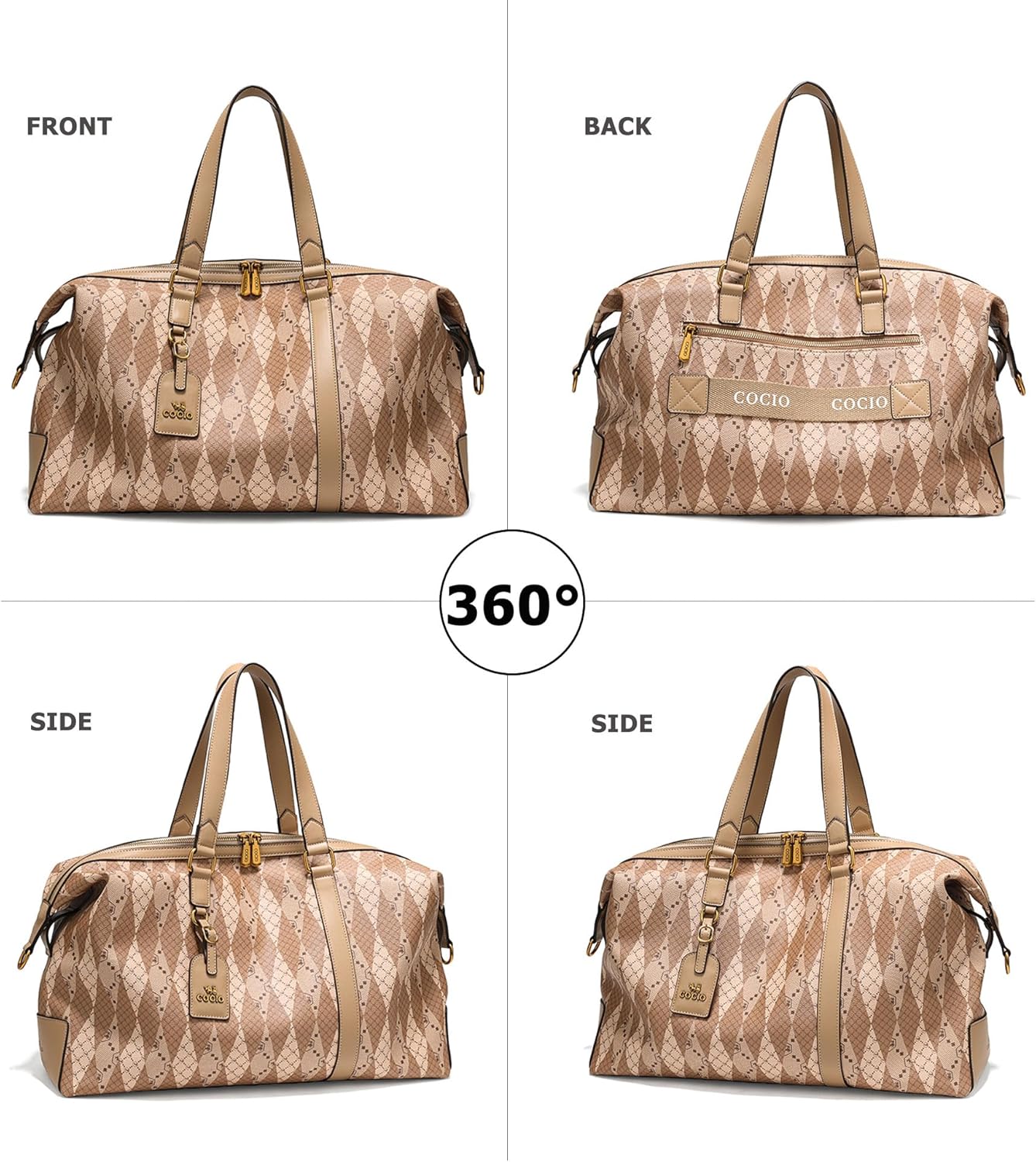 Travel Duffle Bag Trendy Weekender Overnight Bag for Women