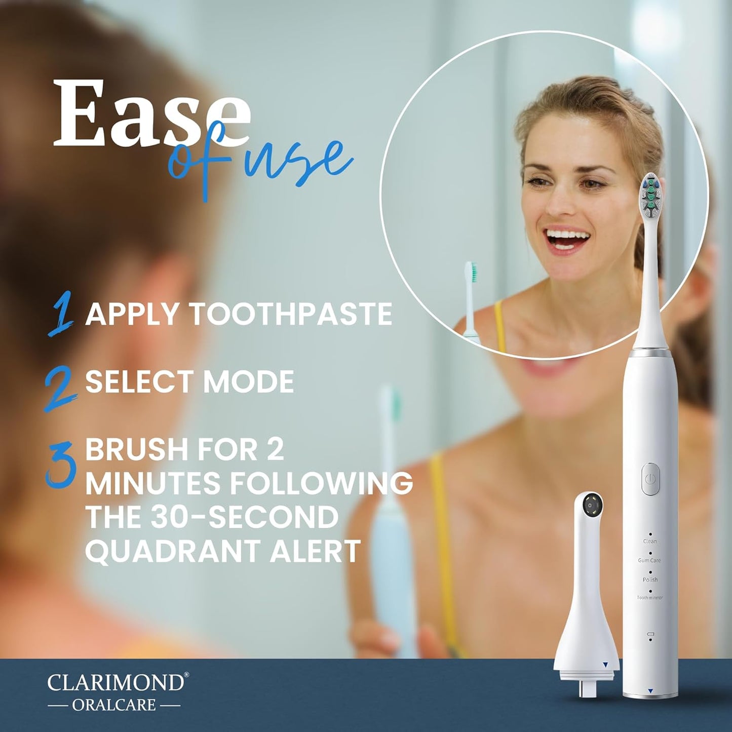Electric Toothbrush White Ultimate Edition Advanced Deep Clean with HD Camera