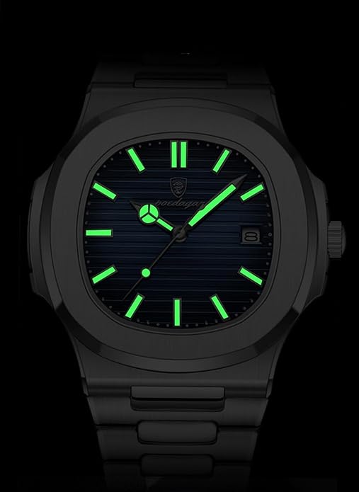 BESTKANG Men Quartz Movement Watch, Waterproof Luminous - WHITE