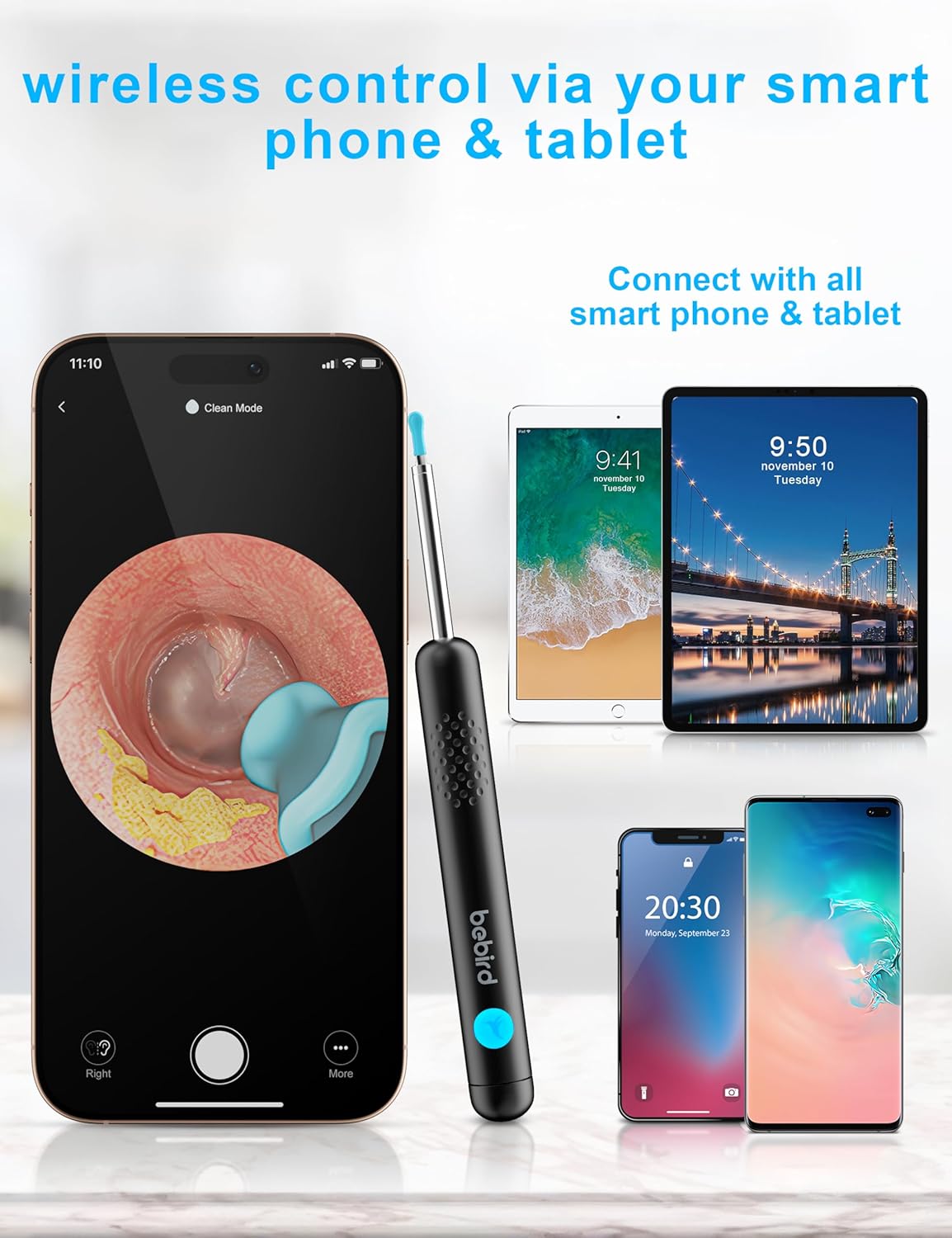 BEBIRD Ear Wax Removal Tool Camera with HD Visual Otoscope