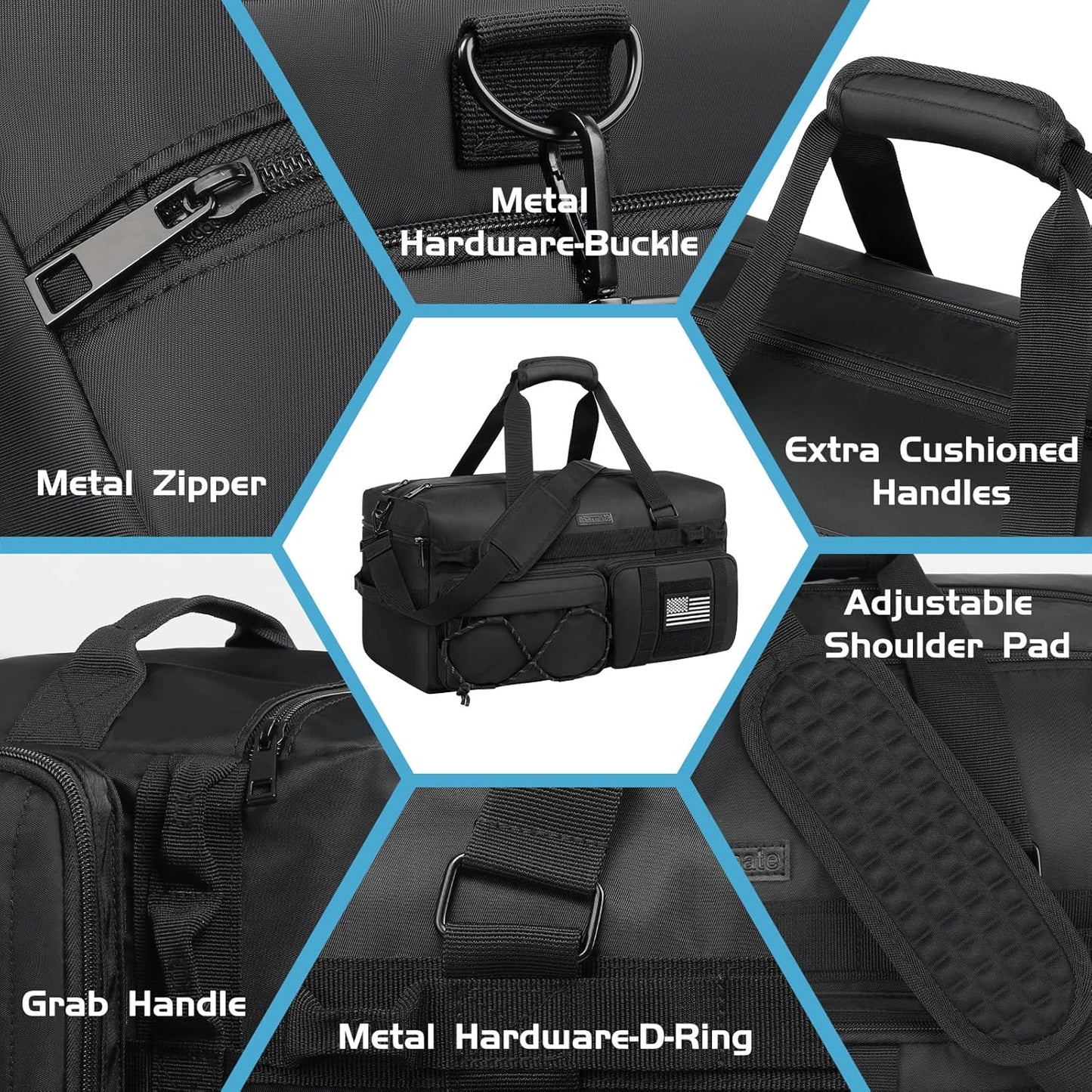 Gym Bag with Ventilated Shoe Compartment - 26L Water-Resistant
