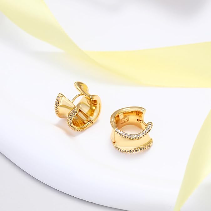 Gold Hoop Earrings for Women Simple and Elegant