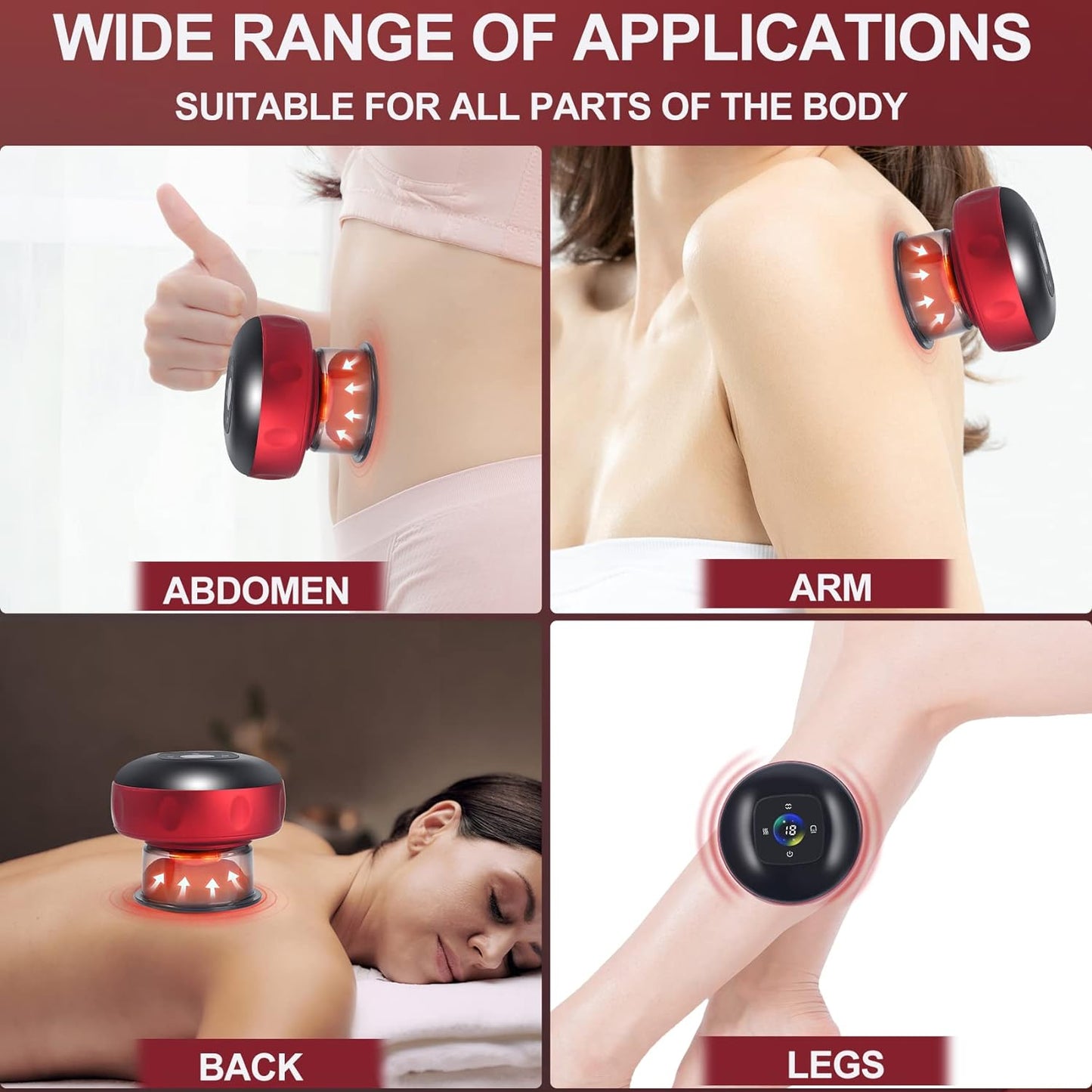 Electric Cupping Massager Device, Improves Blood Circulation