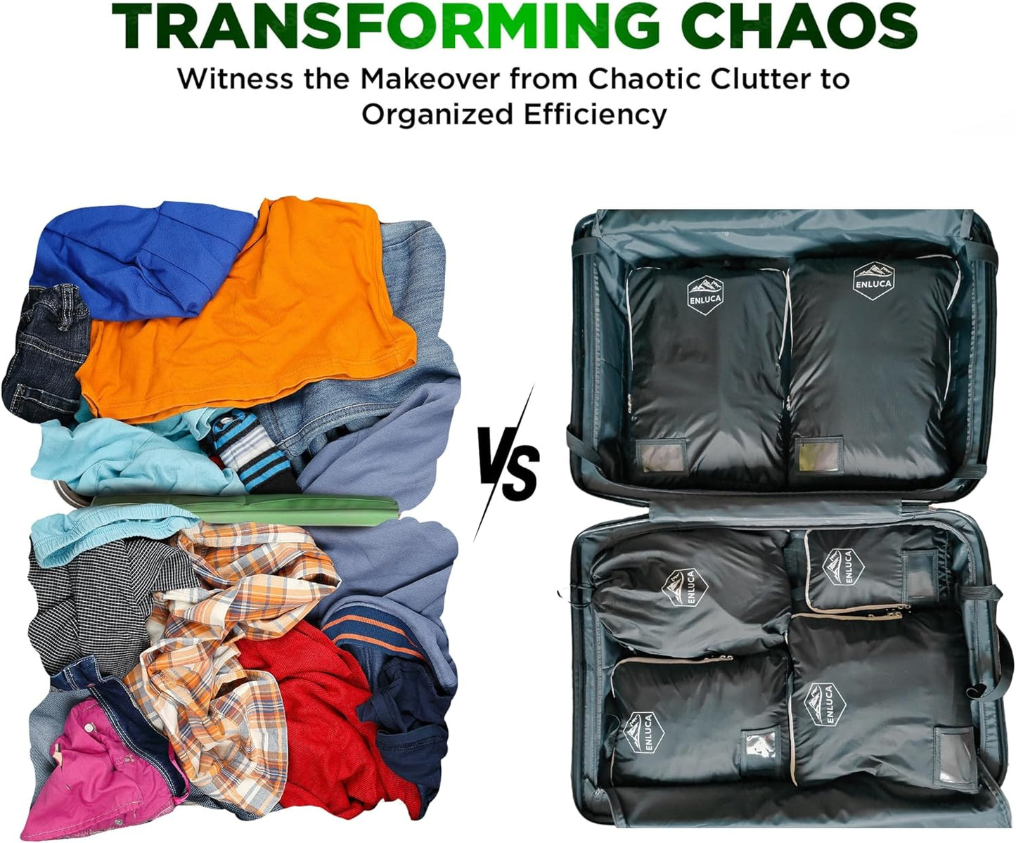 Packing Cubes Compression, 6 Set Compression Travel Bags