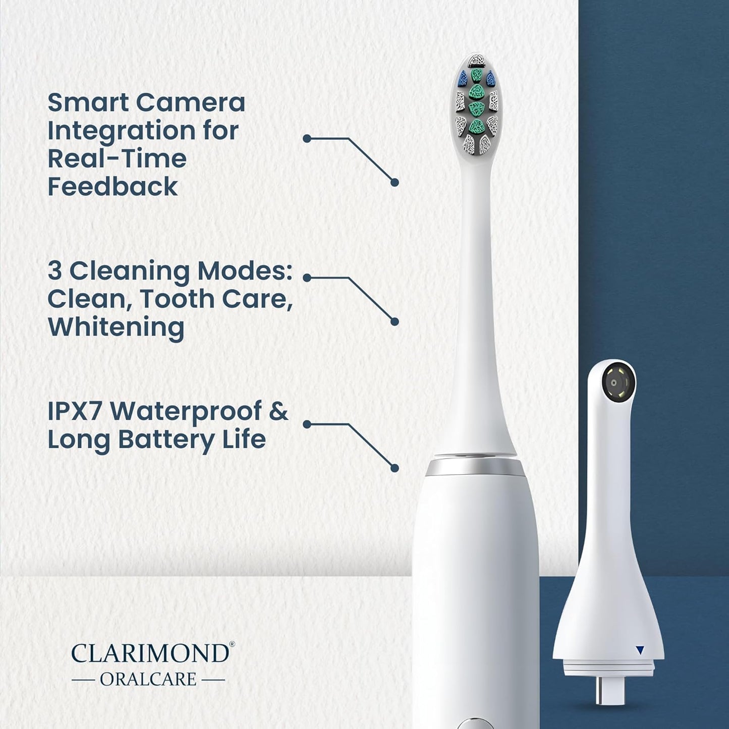 Electric Toothbrush White Ultimate Edition Advanced Deep Clean with HD Camera