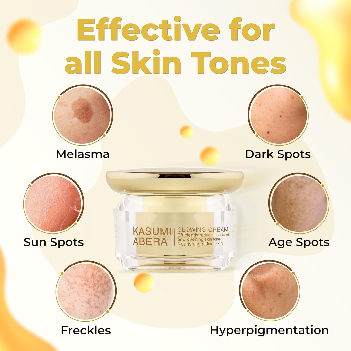 ABERA Kasumi Glowing Cream, Melasma Treatment with Niacinamide & HA